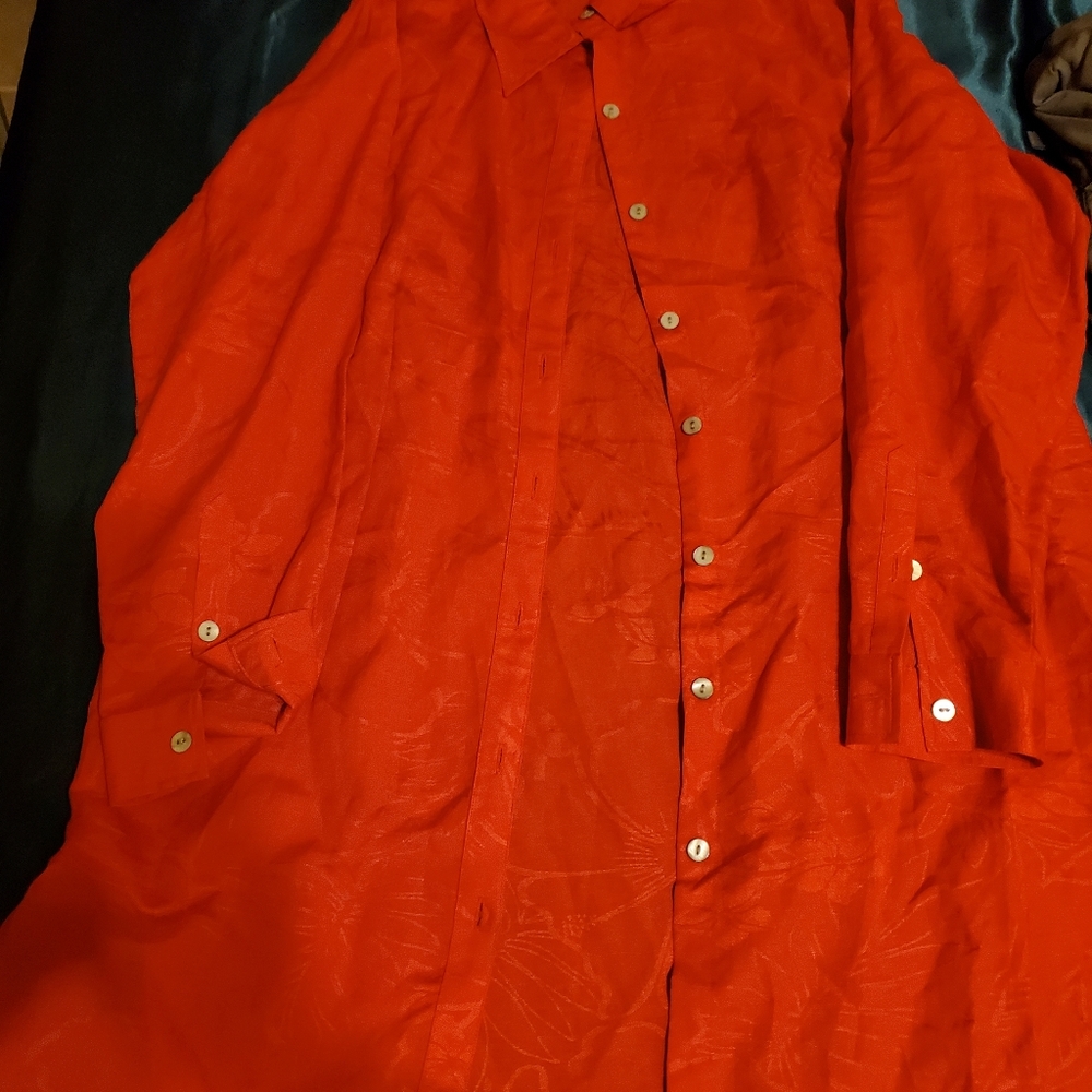 Linen Chico's button down tunic - Picture 3 of 4